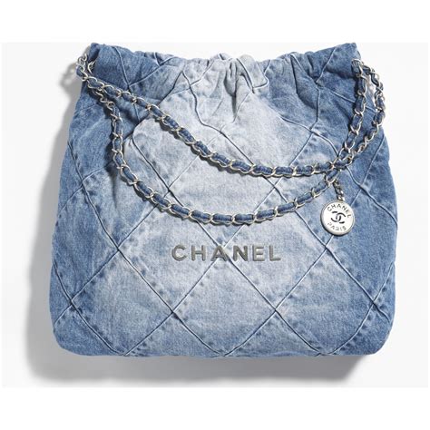 chanel 22 denim bag price|chanel 22 bag sizes.